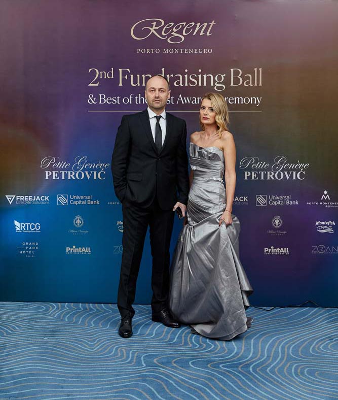 3 Predstavnici Caffe Montenegra na Regentovom balu Danko Jokanović direktor i Sanja Golubovic urednica