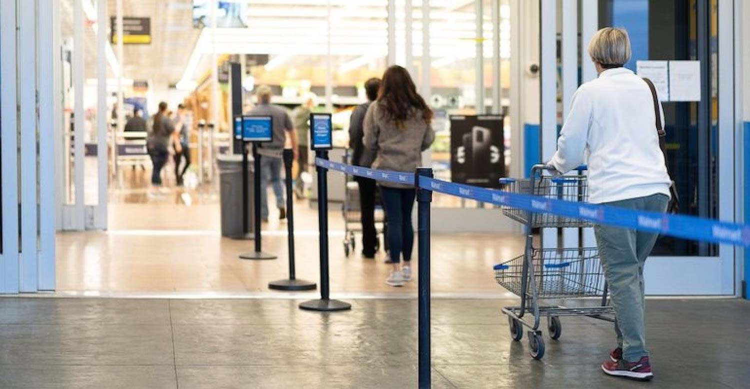 Walmart one way aisles coronavirus